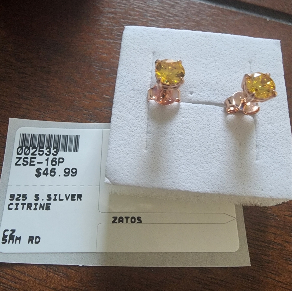 Citrine Sterling Silver Earrings